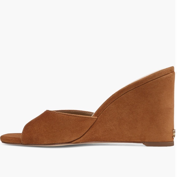 Sam Edelman Brown Suede Wedge Sandals - Picture 3 of 10